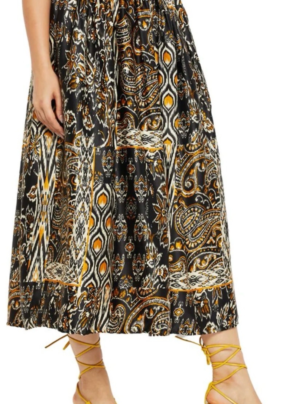 Gypsie Blu Boho Patchwork Paisley Maxi Skirt